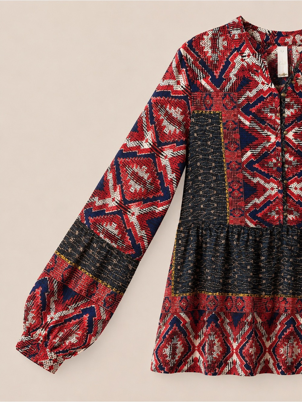 Anthropologie Konrad Joseph Zydeco Peasant Tunic Blouse M - Picture 4 of 6